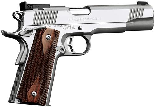 Kimber 3200009 Gold Match Stainless II Pistol - .45 ACP, 5 in Barrel, Amb. Safety, Polished Stainless Steel Frame/Slide, 8 Rd