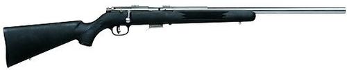 Savage 93FVSS Magnum Rimfire Rifle 94700, 22 Win Magnum Rimfire, 21" Hvy BBL, Bolt Action, Black Syn Stock, Stain Steel Finish, Accutrigger, 5 Rds