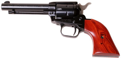 Heritage Rough Rider Single Action Rimfire Revolver RR22MB4, 22 LR / 22 WMR, 4 3/4", Wood Grip, Blue Finish, 6 Rd