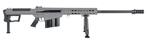 Barrett M107A1 Semi-Auto Rifle 18067, 50 BMG, 29", Fixed w/Sorbothane Recoil Pad Stock, Tungsten Gray Finish, Chrome-Lined Fluted Barrel, 10 Rds