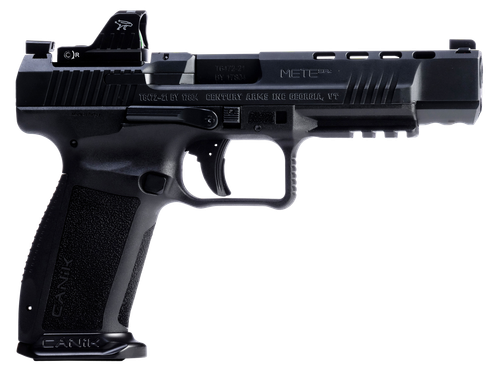 Canik Mete SFX Full Size Pistol HG7162N, 9mm, 5.20", Aggressive Textured Polymer Grips, Black Finish, w/MeCanik M01 Optic, Ambidextrous, 20 Rds
