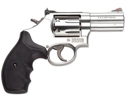 Smith & Wesson 686 Plus Revolver 164300, 357 Magnum, 3", Synthetic Grip, Stainless Finish, 7 Rd