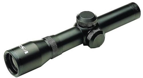 BSA Pistol/Crossbow Scope PS2X20, 2x, 20mm Obj, 1" Tube Dia, Blue, Duplex Reticle