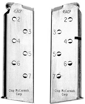 Chip McCmormick Officer 45 Automatic Colt Pistol (ACP) 7 Round Stainless Magazine (14120)