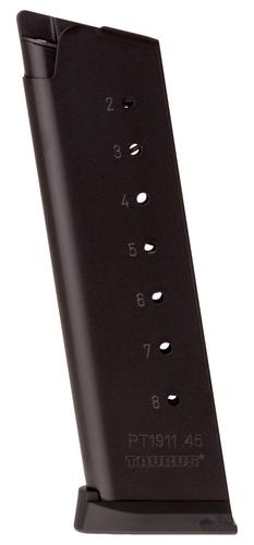 Taurus OEM 1911 Commander Magazine, 45 ACP, 8 Rounds, Black Metal, Detachable (358001301)