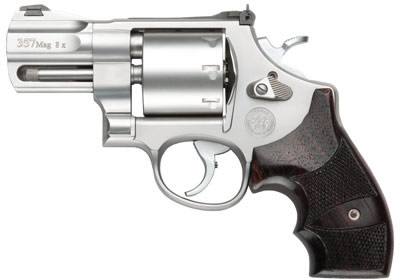 Smith & Wesson 627 Performance Center Revolver 170133, 357 Magnum, 2 5/8 in, Wood Grip, Matte Stainless Finish, 8 Rd