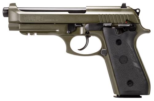 Taurus PT-92 Pistol 1-92015T-H, 9mm, 5in, Black Hogue Grips, 17 Rds