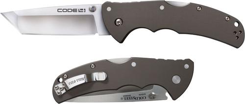 Cold Steel Code 4 Knife, Tanto Point, Plain Edge (58PT)
