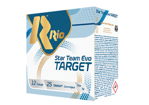 Rio Competition Star Team Target Shotshells STT24LT75, 12 Gauge, 2-3/4", 7/8 oz, 1200 fps, #7.5 Shot, 25 Rd/bx
