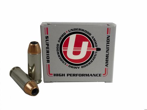 Underwood Handgun Ammunition UA235, 10mm, Jacketed Hollow Point (JHP), 150 GR, 1500 FPS, 20 Rd/Bx