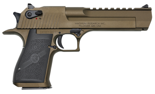 Magnum Research Desert Eagle Pistol DE50BB, 50 AE, 6", Black Grips, Burnt Bronze Finish, 7 Rds
