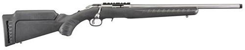 Ruger American Rimfire Rifle 8352, 22 Winchester Magnum (WMR), 18 in Threaded, Black Composite Stock, Stainless Finish, 9 Rd