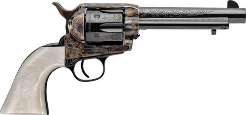 Uberti Outlaws & Lawnem Dalton Revolver 356728, 357 Magnum, 5.5", Ivory Grip, Case-Hardened Finish