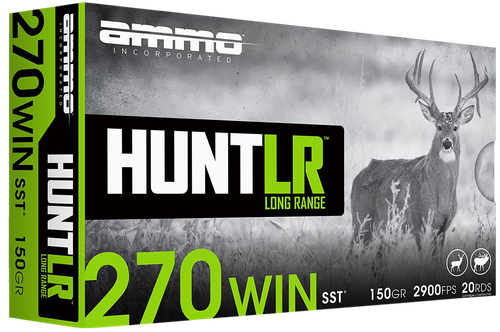 Ammo Inc Hunt Rifle Ammunition 270W150SSTA20, 270 Win, Super Shock Tip, 150 gr, 2850 fps, 20 Rd/Bx