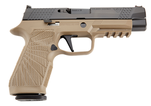 Wilson Combat Sig P320 Pistol WCP320F9T, 9mm, 4.7 in, FDE Grip, Black Finish, 17 Rd
