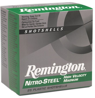 Remington Nitro Steel Shotshells Magnum NS12MB, 12 Gauge, 3", 1-1/4 oz, 1450 fps, #BB Steel Shotshells Shot, 25 Rds/Bx