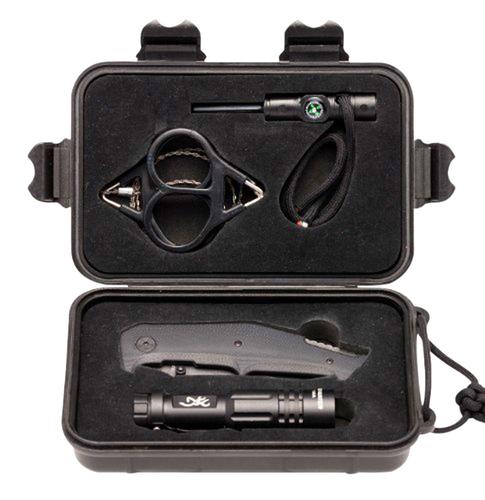 Browning Outdoorsman Survival Kit Drop Point Folding Knife w/Black Handle (3220288)