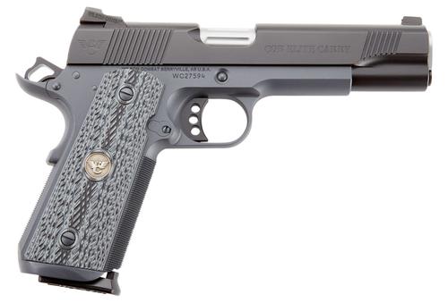 Wilson Combat CQB Elite Carry Pistol CQBECFS9, 9mm Luger, 5in, Black/Gray G10, Gray Finish, 10 Rds