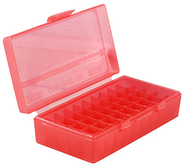 MTM P50929 50 Round 9MM/380 Red Pistol Ammo Box