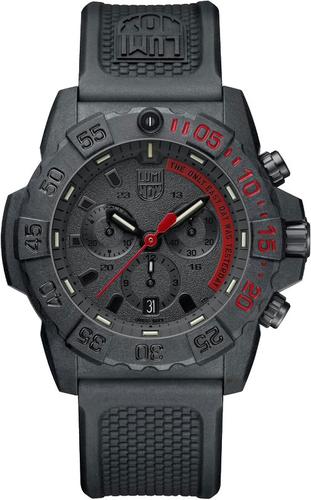 Luminox Navy Seal Chronograph Watch XS.3581.EY Black Dial, Red/Black Figures, 45mm, Black Rubber Band