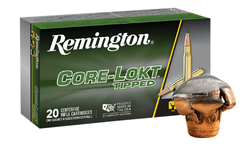 Remington Rifle Ammuntion RT243WA, 243 Winchester, Core-Lokt Tipped, 95 GR, 3140 fps, 20 Rd/bx