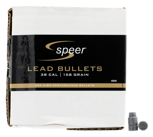 Speer 38 Caliber 158 Grain Lead Semi-Wadcutter Hollow Point 500/Box (4628), Not Loaded
