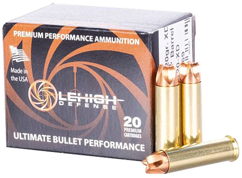 LeHigh Defense Xtreme Defense Pistol Ammunition LA357120XD, 357 Mag, 120 gr, 1400 fps, 20 Rd/Bx