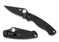Spyderco Para-Military 2 Flat Ground Plain Folding Knife w/Plain Edge & G10 Black Handle (C81GMCBKP2)