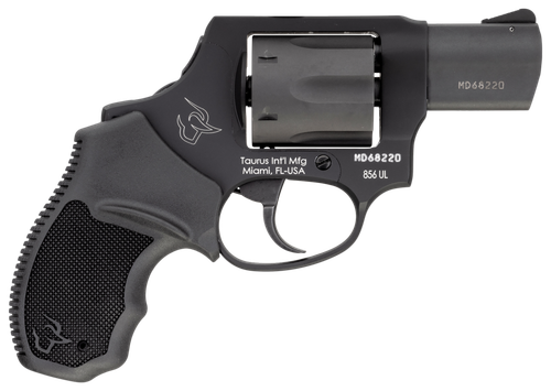 Taurus 856 Small Frame Revolver 2856021ULCH, 38 Special, 2 in, Black Syn Grip, Blue Finish, 6 rd, Fixed Sights