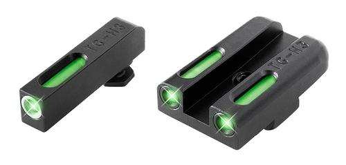 TruGlo TG13GL3A TFX 3-Dot Tritium/Fiber Optic Sight, Green w/White, for Glock 42 / 43
