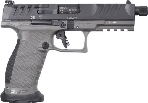 Walther PDP Pro SD, 2877503, 9mm, 5.1", Performance Duty Texture Grips, Tungsten Gray Finish, Threaded, 18+1