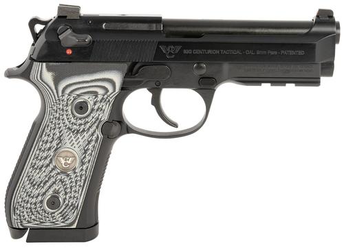 Wilson Combat 92G Centurion Pistol BER-92CT-9, 9mm Luger, 4.25in, Gray/Black G10 Grips, Black Finish, 20 Rds