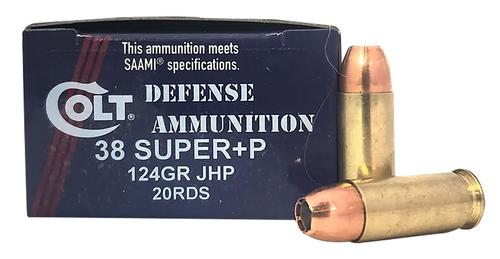 DoubleTap Defense Pistol Ammunition 38SU124CT, 38 Super, Jacketed Hollow Point (JHP), 124 GR, 1350 fps, 20 Rd/bx