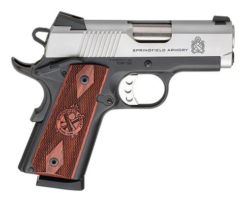 Springfield 1911-A1 EMP Compact LW Pistol PI9209LCA, 9mm, 3in, Thin Line Cocobolo Grips, 9 Rds