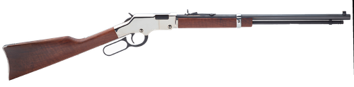 Henry Silver Boy Lever Action H004SV, 17 HMR, 20", Walnut Stock, Silver Rcvr, 12 Rd