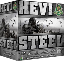 Hevishot Hevi-Steel Shotshells 60088, 12 Guage, 3", 1-1/4 oz, 1500 fps, BB Shot, 25 Rd/bx