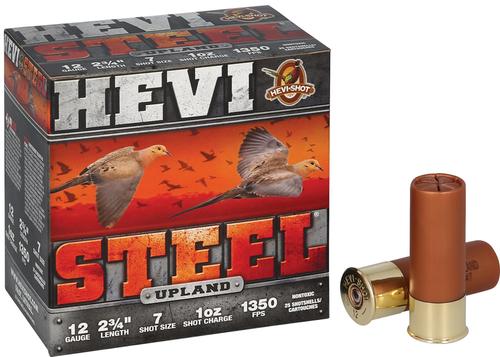 HEVI-Shot Upland Shotshells HS61227, 12 Gauge, 2-3/4", 1 oz, #7 Shot, 25 Rds/box