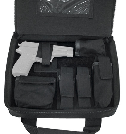 Blackhawk 66SS00BK Socom Pistol Case W/ Interior Pouches, 10" x 13" x 2.5", Black