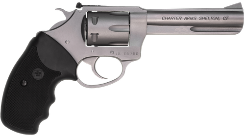 Charter Pathfinder Target Revolver 72242, 22 Long Rifle (LR), 4.2", Black Rubber Grips, Stainless Finish, 6 Rds