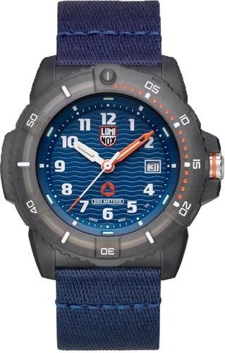 Luminox Tide Watch XS.8903.ECO Grey Dial, Blue Figures, 46mm, Ocean Blue Webbing Band