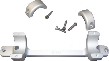 DNZ 12300S 1 in High Short Action Silver Base/Rings For Howa 1500