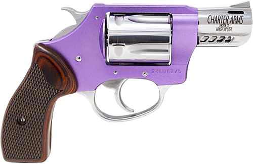 Charter Off Duty Coyote Revolver 53804, 380 ACP, 2in, Rosewood Checkered Grips, Aluminum Frame Finish, 5 Rds