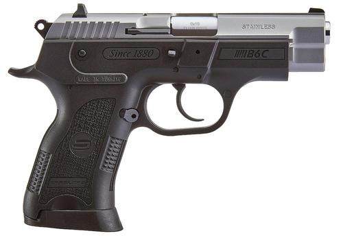 SAR B6C Compact SA/DA Pistol B6C9ST, 9mm Luger, 3.80", Stainless Steel Slide, Black Finish, 13 Rds