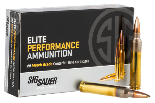Sig Elite Performance Rifle Ammunition E3WMM120, 300 Win Mag, Open Tip Match, 190 GR, 2850 fps, 20 Rd/Bx
