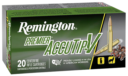 Remington Premier Accutip Rifle Ammunition PRA17FB, 17 Remington Fireball, Accutip-V, 20 GR, 4000 fps, 20 Rd/bx