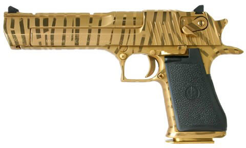 Magnum Research Desert Eagle Mark XIX Pistol DE50TG-TS, 50 Action Express, 6", Titanium Gold Tiger Stripe Finish, 7 Rd