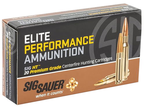 Sig Sauer Elite Copper Hunting Rifle Ammunition E270H120, 270 Win, Copper Solid, 130 gr, 20 Rd/Bx