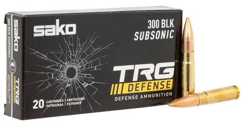 Sako MatchKing Rifle Ammunition JASTRG300BLK220B, 300 Blackout, 220 gr, 20 Rd/Bx