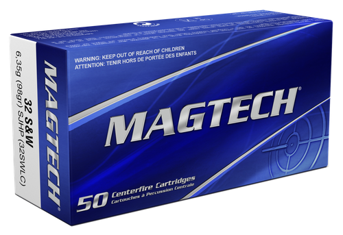 Magtech Sport Handgun Ammunition 32SWLC, 32 S&W Long, Semi Jacketed Hollow Point (JHP), 98 GR, 778 fps, 50 Rd/bx
