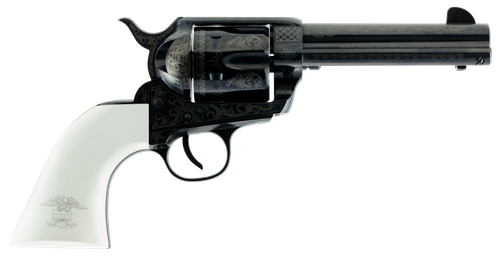 Traditions 1873 Liberty Revolver SAT73122LIB, 45 Colt, 4.75", White PVC Grips, Case Hardened Finish, 6 Rds